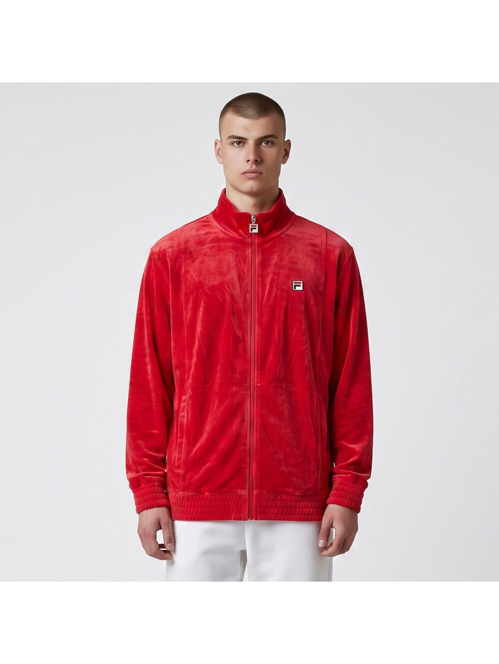 Vintage Fila Velour Full Zip Track Jacket Men’s Size 2XL Gym Red Retro Y2K NWT